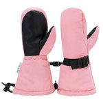 JAN & JUL Toddler Warm Winter Gloves Waterproof for Girls (Dusty Pink, S: 2-4 Years)