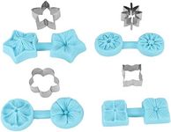 Flower Silicone Mold, 4 Sets Fondant Chocolate Mold Silicone Baking Mold Utensils Kitchen Supplies with Cutter Chocolate Icing Candy Decorating Mould for Birthday Shower Wedding