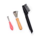 3 Pieces Hair Brush Cleaning Tool - Classic Hair Comb Cleaner, Mini Hair Brush Rake, Cleaning for Salon Styling Use and Easy Home, Hair Tools Solution for Women