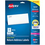 Avery Return Address Labels with Sure Feed for Laser & Inkjet Printers, 2/3" x 1-3/4", 600 Labels, Permanent Adhesive (18294),White