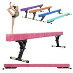 SportBob Gymnastics Beam Adjustable 244cm, 8ft High and Low Floor Balance Beam, Gymnastics Balance Beam for Kids Children Girls Training, Home Gym Equipment for All Gymnastic