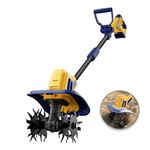 Cordless Tiller Cultivator for 18V Battery, Mellif Electric Garden Tiller w/270 RPM, 48 Steel Tines, 8.7" Tilling Width, 6.3" Depth, Portable Rotary Tiller (Battery not Included)