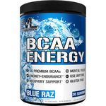 Ultimate BCAA Powder Workout Drink - Evlution Nutrition BCAA Pre Workout Powder for Long Lasting Energy and Mental Focus plus Post Workout Recovery & Muscle Protein Synthesis Support - Blue Raz