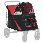 PawHut Dog Stroller Rain Cover, Cover for Dog Pram Stroller, Buggy for Large, Medium Dogs w/Rear Entry