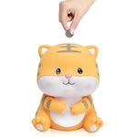 Cute Tiger Kids Money Bank, Cartoon Animal Shape Coin Storage Box Hand Painted Craft Home Decoration Ornaments for Family Study Bank Counter (#1)