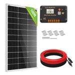 ECO-WORTHY Solar Panel Kit 100 Watt 12 Volt Off Grid Solar System with 30A PWM Charge Controller for RV Camper Van Shed Cabin and 12V Battery