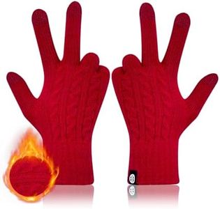 MA COWCF Women's Winter Gloves for Cold Weather Thermal Knit Elastic Soft Touch Screen Glove for Running Driving Hiking