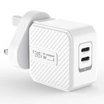 USB C Plug, Aioneus USB C Charger Block 35W Dual USB-C Port Type C Power Charging Head Adapter Wall Charger Plug for iPhone 15 Pro Max Plus X XS XR 8, iPad Pro Air Mini, AirPods Pro, Samsung Galaxy