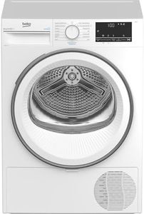 Beko B3T41239 Wäschetrockner 7KG, Frontlader Wärmepumpentrockner, Allergikergeeignet, 15 Programme, Dampffunktion, Extra schlank (54,3cm tief), Multifunktionsdisplay, Schontrommel, Weiß