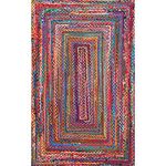 Fernish Decor Plaid Rug (Multicolour, Cotton, 3x5 ft )