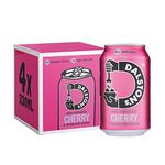 Dalston’s Sparkling Cherry Soda (4 x 330ml) - Real Pressed Cherries & Sparkling Water - 46 Kcal - No Added Sugar - No Artificial Sweeteners - Healthy Alternative - Low Calorie - Vegan