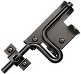 Litensh Slide Bolt Gate Latch, Door Lock with Padlock Hole, Sliding Bolt Hardware Gate Latch Barrel Bolt Locking for Wooden Fence,shed Door,Yard Door,Barn Door Outdoor Latch,Black