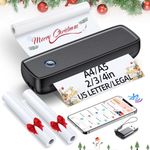 Portable Small Printer, Wireless Thermal Bluetooth Printer for Travel, Dot Matrix Printers, 8.5" x 11" Mini Inkless Stand, A4 and A5 Thermal Paper, Compatible with Android and iOS Phones and Lap46