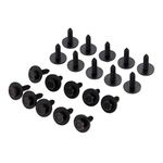 Mtsooning 20 PCS Universal Car Auto 4.8x19mm Self-Tapping Screws Captive Loose Washer 8mm Hex Head Black