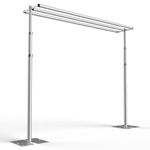 EMART Backdrop Stand Heavy Duty 3mx3m Three Crossbar Pipe and Drape Backdrop Stand Kit, Adjustable Metal Frame for Backdrop, Background Stand Backdrop for Wedding Birthday Party Decorations