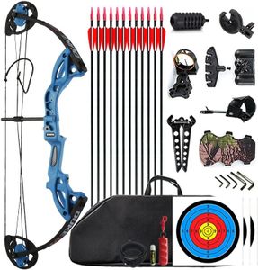 Lanneret Compound Bow and Archery Sets - Right Hand Archery Compound Bows 15-29 lbs Draw Weight Adjustable for Youth and Beginners，Hunting Bow Kit for Beginner