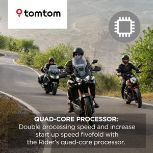 TomTom Rider 500 Motorcycle Sat Nav 4.3" – EU Maps, Wi-Fi, Traffic Alerts