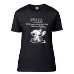 Ohana Means Family Stitch Girls T-Shirt Birthday Gift Black/White Colour Women Short Sleeve Cotton T-Shirt. (Black, M)