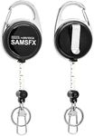 SAMSFX Fishing Carabiner Tape Measure Zinger with Back Clip for Fly Fishing