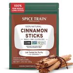 Cinnamon Sticks (3.5oz) 100% Raw, Non-GMO, Gluten-Free | Premium Quality | Resealable Ziplock Pouch | Perfect for Baking, Cooking & Beverages