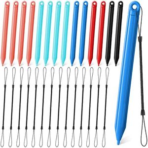 28 Pcs 4.7 Inch Replacement Colorful Stylus Drawing Pen for Tablet with Plastic Lanyard String for LCD Writing Tablet for Kids, Drawing Board, Kids Drawing Pad, Doodle Pad, Computer Graphics Tablets