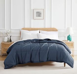 Southshore Fine Living, Inc. Vilano Springs Premium Quality Over-Sized All-Season Down-Alternative Comforter, Dark Blue, Full/Queen