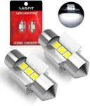 LASFIT 28MM LED Festoon 29MM 30MM 641 6614F 6612F TS-14V1CP LED Dome Map Trunk Cargo Light Bulb 6000K White Light (Pack of 2)