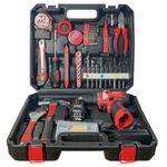 IBELL CT1230 Tool kit with Cordless Impact drill machine & 101 Home Essential Tools/Accessories