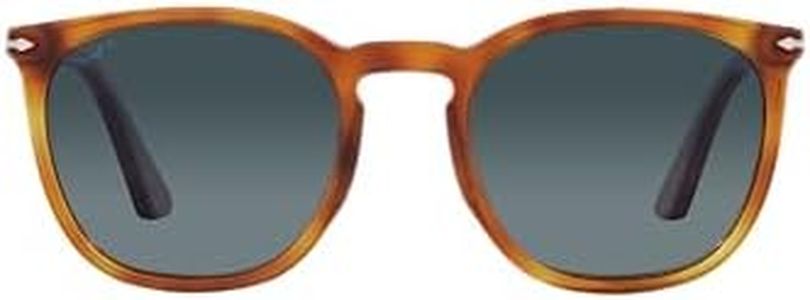 Persol Unisex's Po3316s Sunglasses, Terra Di Siena/Gradient Blue Polarized, 52 mm