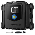 MICHELIN 12V High Performance Programmable Tyre Inflator | High-Flow Air Pump with LED Display & Pre-Set Pressure Function, Auto Shut-Off, 3 Metre Power Cord, Quick Connect Hose & Emergency Light