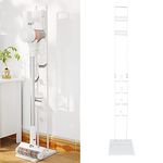 IZSOHHOME Vacuum Stand for Dyson,Handheld V6 V7 V8 V10 DC30 DC31 DC34 DC35 DC58 DC59 DC62 Cordless Vacuum Cleaners,Stable Metal Storage Bracket Holder(White)