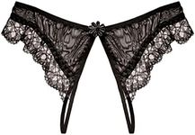 Celamirio Women's Sexy Panties Underwear Cheeky, Black, X-Large