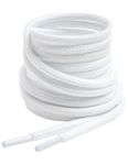 VSUDO 100 cm Round White Boot Laces, White Shoe Laces for Boots, 4mm Diameter Walking Boot Laces for Walking Boots, Heavy Duty Work Boot Laces for Work Boots, Hiking Boot Laces (2Pairs-White-100cm)