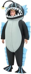 WQWOVRVO Inflatable Costume,Anglerfish inflatable costume Kids,Funny Halloween Blow up Costumes for Boys& Girls