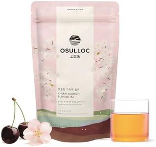 OSULLOC Cherry Blossom Tea (Floral, Sweet cherry scent) | Sweet Fruit Tea | 20 Pyramid Tea Bags, 1.76oz