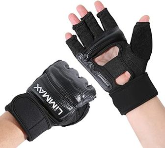 LiMMAX Kickboxing Sparring Gloves MMA Gloves for Men Women Half Finger Boxing Gloves Fighting Gloves Boxing Gloves for Punching Bag Training UFC Gloves for Men Women Black M