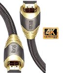 IBRA LUXURY HDMI Cable 10ft(3 Pack)- HDMI 2.0 (4K@60Hz) Ready - 28AWG Braided Cord - 18Gbps -Gold Plated Connectors - Ethernet, Audio Return - Video 4K 2160p HD 1080p 3D Compatible with Xbox PlayStation PS3 PS4 PC TV