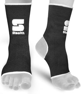 Stealth Sports Ankle Support Wraps – Muay Thai Ankle Sleeves for Martial Arts, Gym – Durable and Reliable Boxing Gear – Ankle wraps Guard for Kick Boxing, MMA & Combat Sports (S/M)