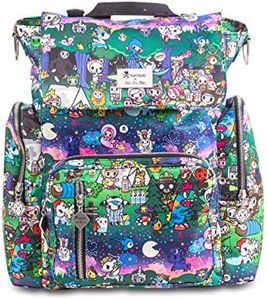 JuJuBe x Tokidoki Diaper Backpack + Messenger Bag, Be Sporty | Multi-Functional, Lightweight, Durable + Travel Friendly | Camp Toki