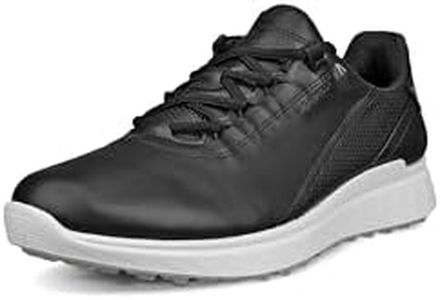 ECCO Men's S Casual Lace Waterproof Golf Shoe, Black, 8-8.5