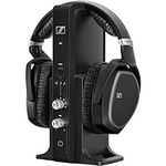 Sennheiser Consumer Audio RS 195 RF Wireless Headphone Systems for TV Listening with Selectable Hearing Boost Preset,Black