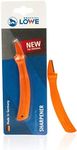 Original LÖWE Blade Sharpener - 0022 | Sharpener for Garden Shears Industrial Scissors with Polyamide Handle for Sharpening the Blade | Made in Germany, Orange