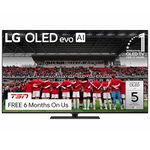 LG 65-Inch G6 OLED evo AI 4K Smart TV – α11 AI Processor Gen3, Hyper Radiant, Reflection Free, Up to 165Hz Refresh Rate, G-SYNC, FreeSync, Dolby Vision/Atmos, webOS, Table Stand Included (65G6S,2026)