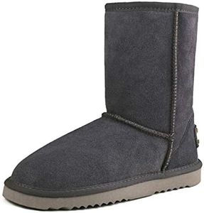 AUSLAND Short Boots for Women Winter Ankle Snow Boots Classic 8.5US A5825 Grey 39EU