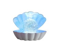 Sea Shell LED Colour Changing Glitter Mood Lamp Pearl Light Accent Lamp Portable Night Light Desktop Ornament Home Decor for Bedroom Living Room