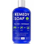 Remedy Anti-Fungal Soap, Helps Wash Away Body Odour, Athlete's Foot, Nail Fungus, Ringworm, Jock Itch, Yeast Infections and Skin Irritations 100% natural refreshing foot and body wash with tea tree oil, mint & aloe. 12oz therapeutic cleanser by Remedy Wash.