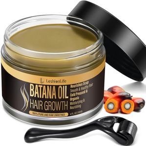 Batana Oil for Hair Growth, Dr. Sebi Raw Batana Oil from Honduras, 100% Organic Pure Natural, Unrefined, Promotes Regrowth, Prevents Loss, Moisturizes Scalp, Restores Dry Damaged Hair