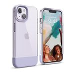 elago Glide Armor Case Designed for iPhone 14 Case, Drop Protection, Shockproof Protective TPU Cover, Upgraded Shockproof, Mix and Match Parts, Enhanced Camera Guard (Transparent - Purple)