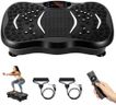 EVOLAND Vibration Plate Exercise Machine, 12mm Vibration Amplitude Whole Body Workout Fitness Trainer, 5 Program Modes, Bluetooth Speaker, Resistance Bands for Home Fitness and Toning