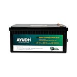 AYUDH 12V 200AH Lithium Ferro Phosphate (LiFePO4) Battery for Inverter and Solar Applications | Bluetooth Monitoring | Fast Charging Capability | Integrated BMS Protection | 5 Year Warranty